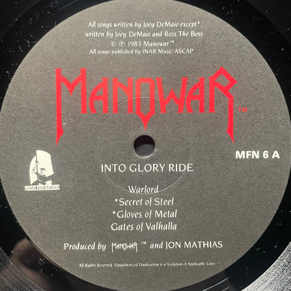 Manowar ‎– Into Glory Ride (Англия 1983г.)