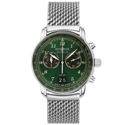 ZEPPELIN Piaget Collection Quartz Movement Men"s Watches Watch 40mm Green Dial Steel Strap