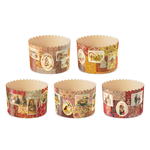 Форма бумажная для кулича d70*h85 мм РЕТРО (100 гр.)