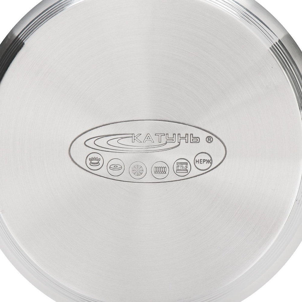 Кастрюля нерж, 1.9 л, с крыш, Катунь, Ирида, КТ08-D-16, индукц