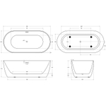 Акриловая ванна BelBagno 170x80 BB413-1700-800-MATT без гидромассажа