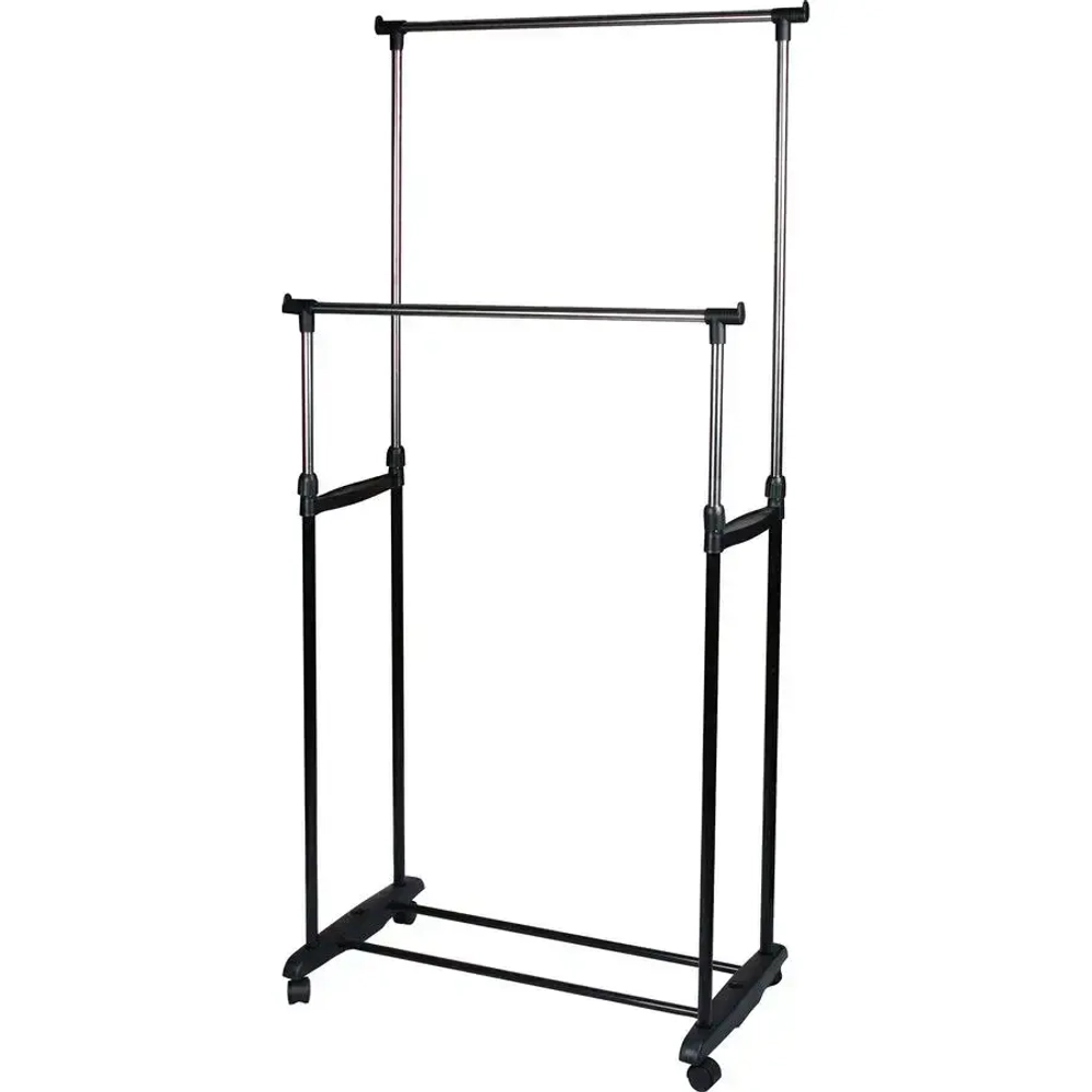 Вешалка напольная CR465 на колёсах 2 перекладины CR465, размер: 78*42*93*168 см