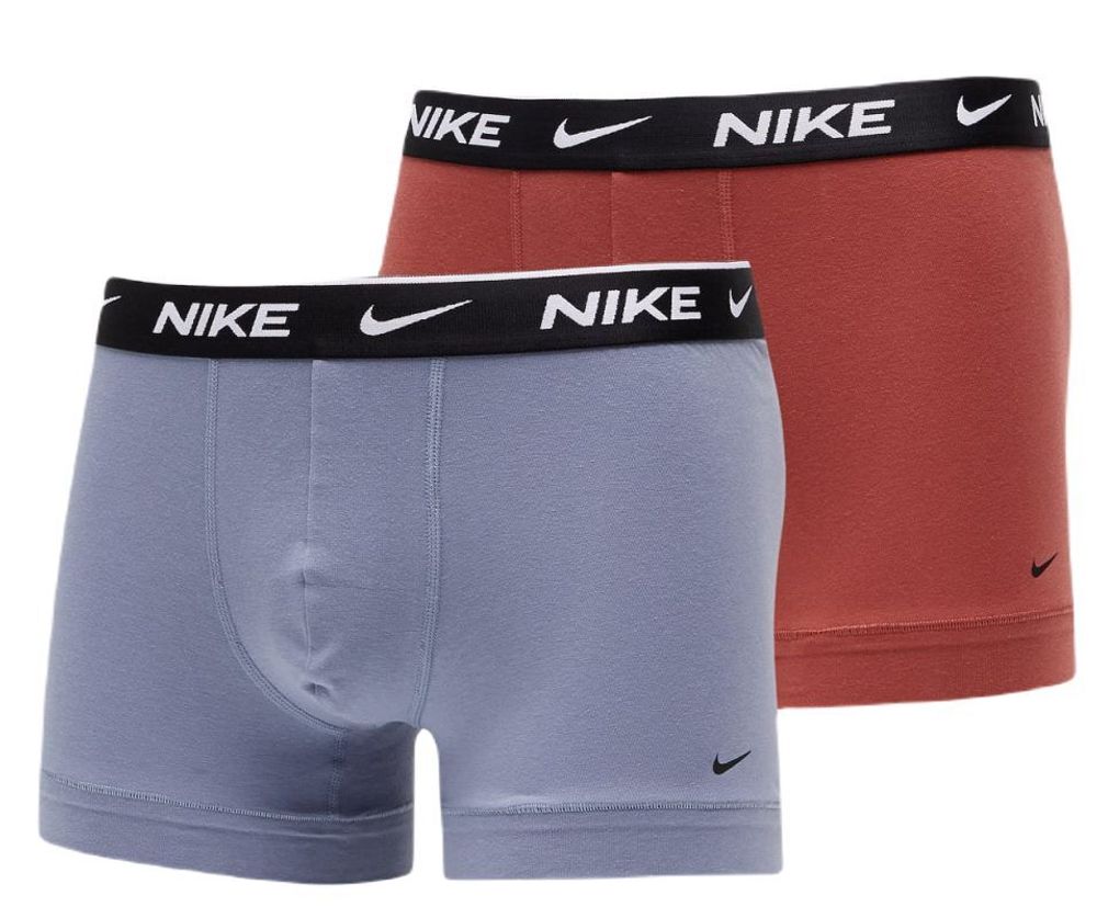 Мужские спортивные боксеры Nike Everyday Cotton Stretch Trunk 2P - ashen slate/canon rust