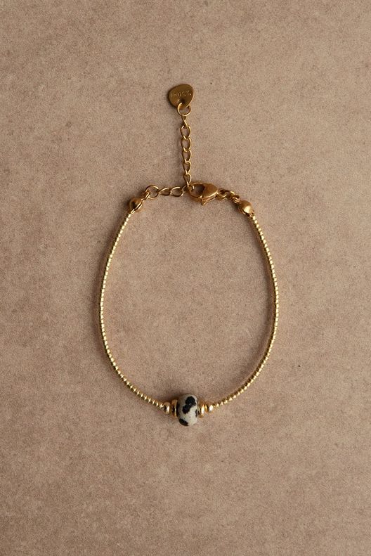 Браслет из золотого бисера с яшмой / Для меня / POUR MOI