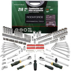 Набор инструментов 216пр.PROFI 1/4''3/8''1/2''(6гр.)(4-32мм) RockForce##Rock FORCE RF-38841 (Premium)