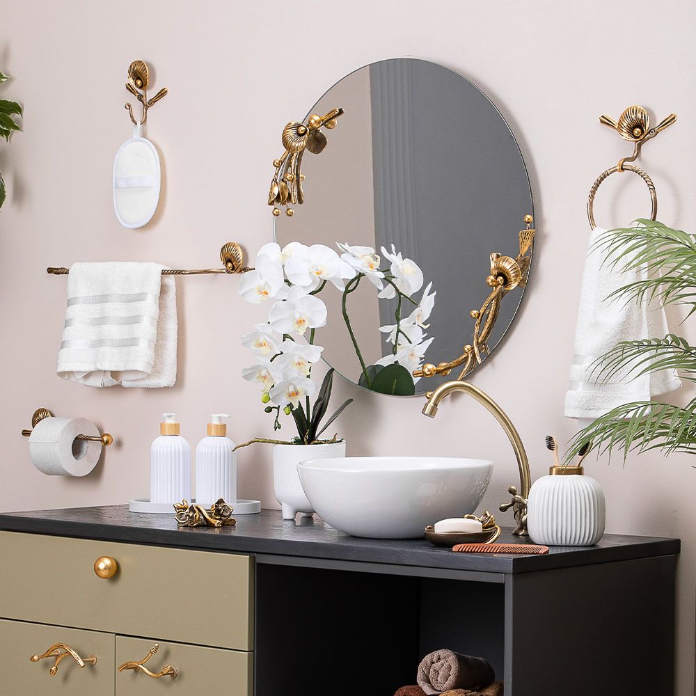 Держатель для полотенец в ванную «Атлантис» Бронза