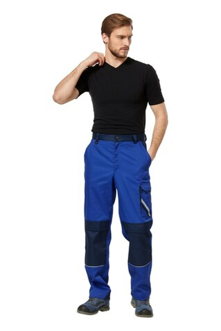 Брюки "Мегаполис" цв.василёк/т.синий