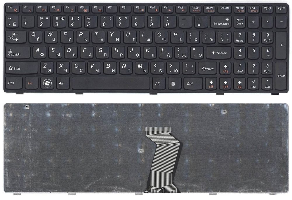 Клавиатура для ноутбука Lenovo G580, B580, G780, Z580, Z585 (Черная)
