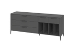 Тумба Type 5 ящиков 4 полки ширина 200 см (темно-серый)