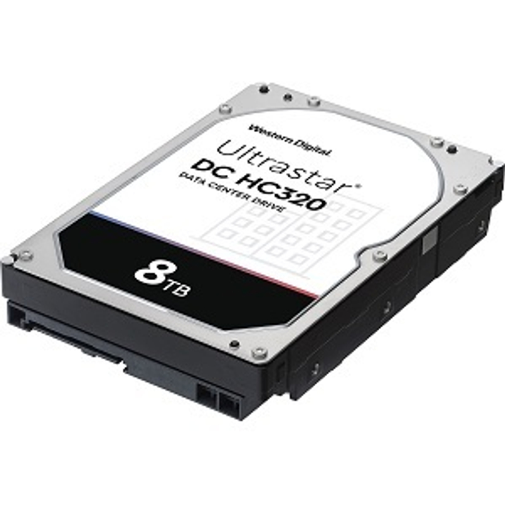 Жесткий диск HDD 3.5" 8.0Tb, SAS, Western Digital, 256Mb, 7200rpm, WD Ultrastar DC HC320 (HUS728T8TAL5204), (01PG593)