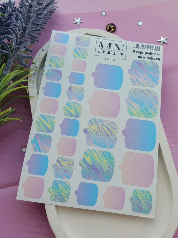 Плёнки для педикюра Wraps stickers SF-100