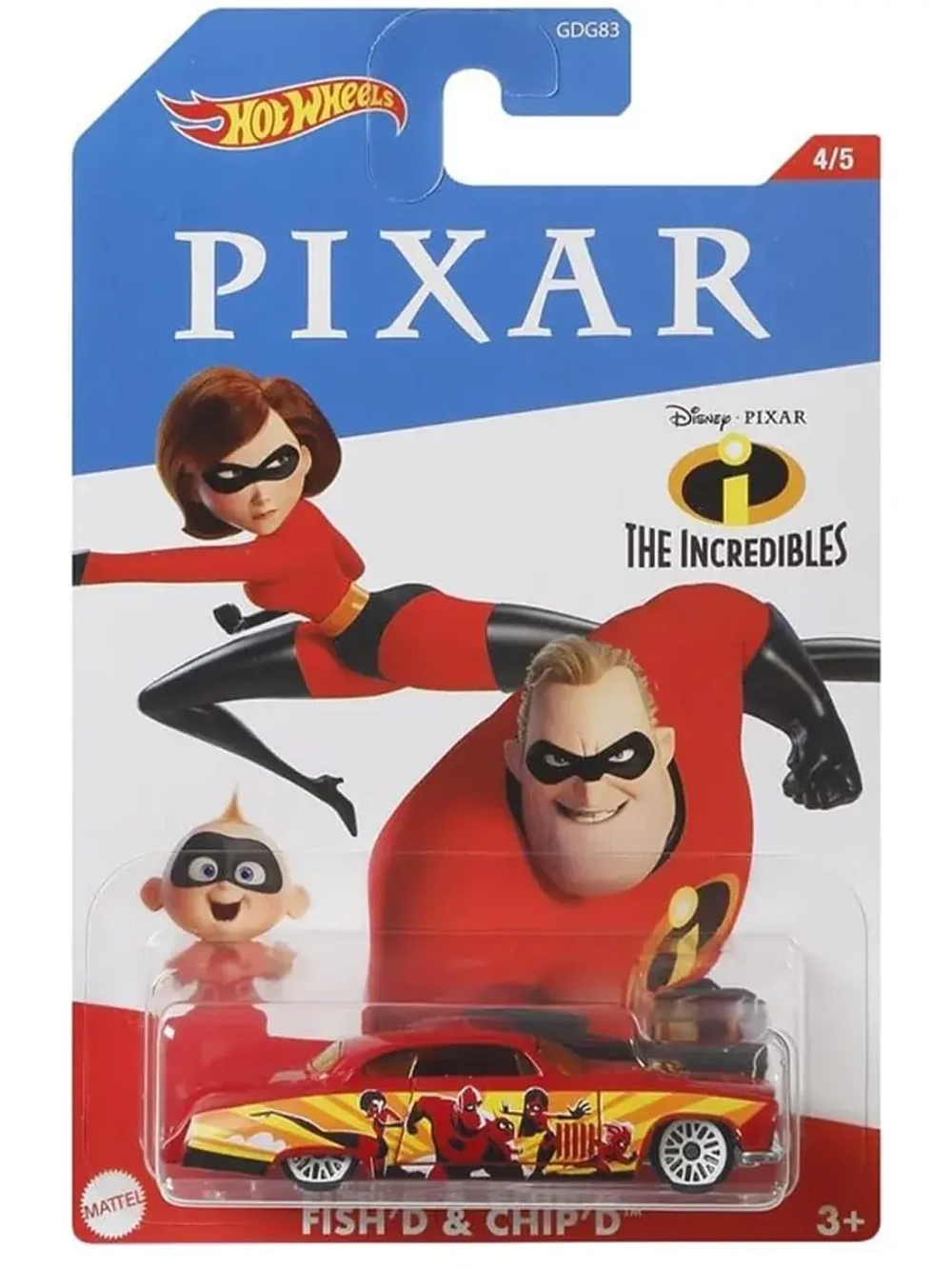 Машинка Хот Вилс Pixar Fish D and Chip D GDG83 GJV21