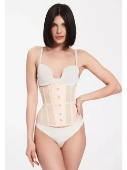 Нюдовый прозрачный корсет MIDI