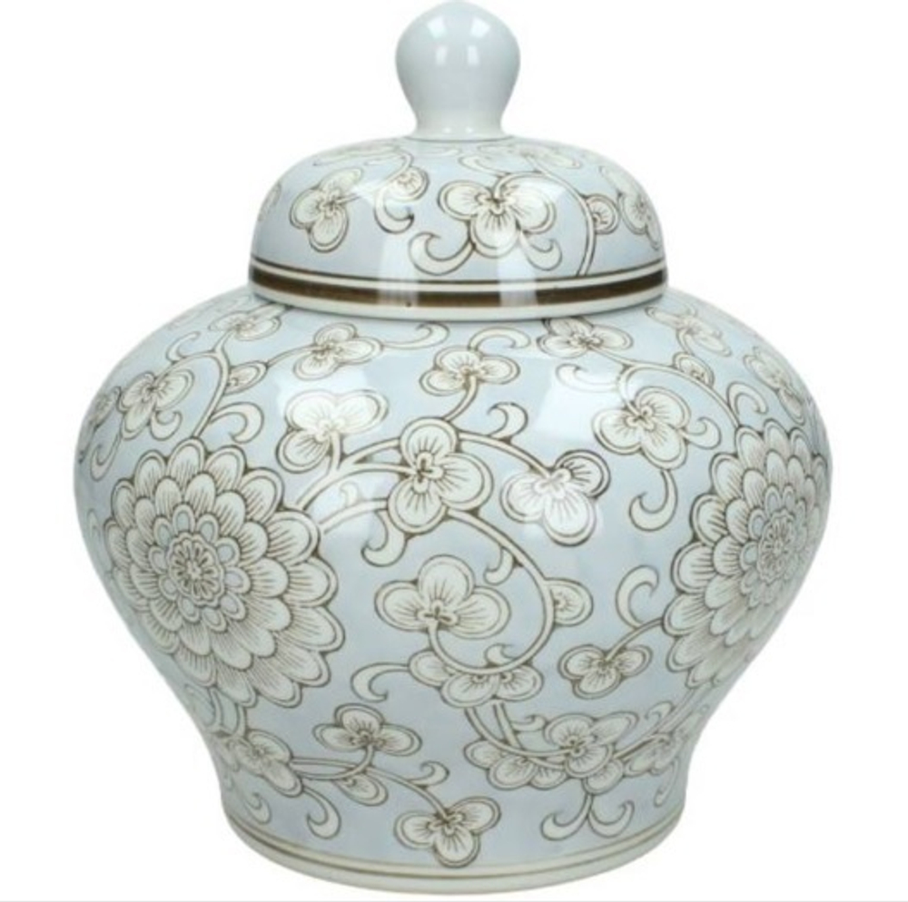 Горшочек с крышкой Цветы, 24 см