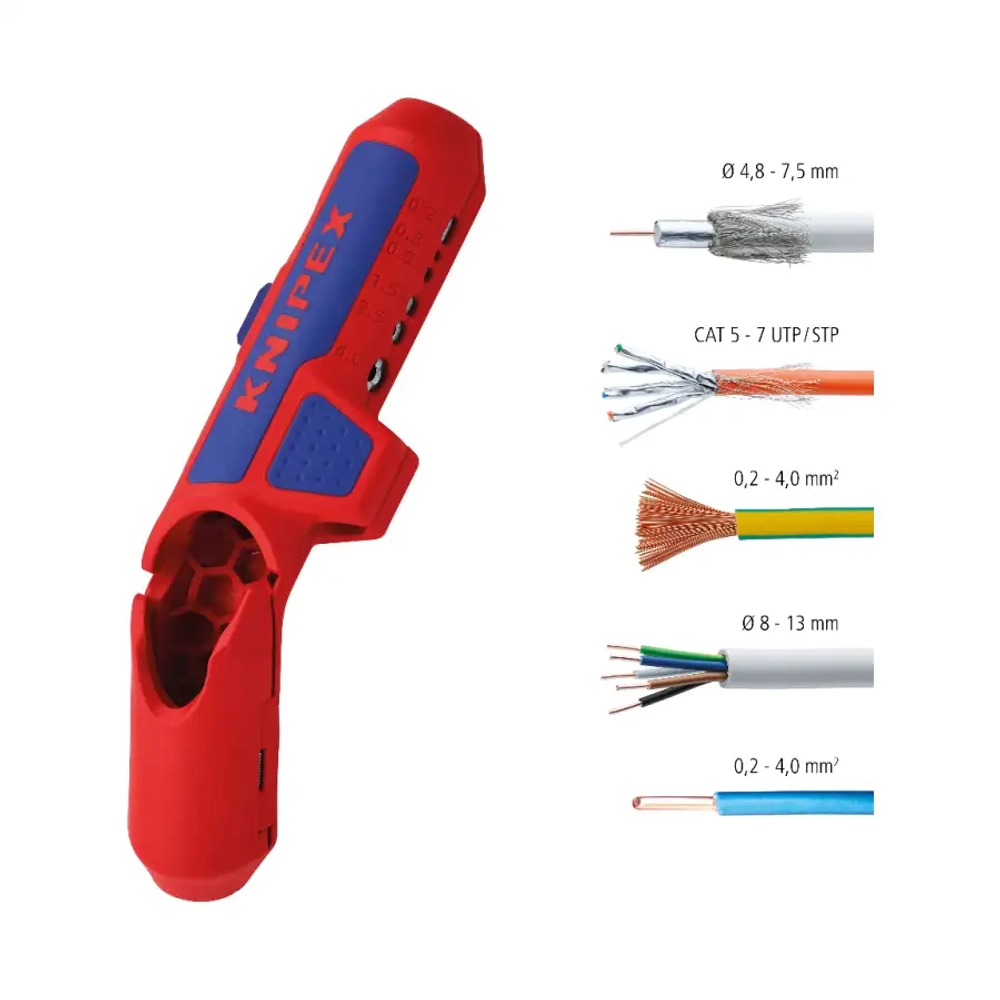 Универсальный инструмент для удаления оболочки (для левшей) Knipex 16 95 02 SB