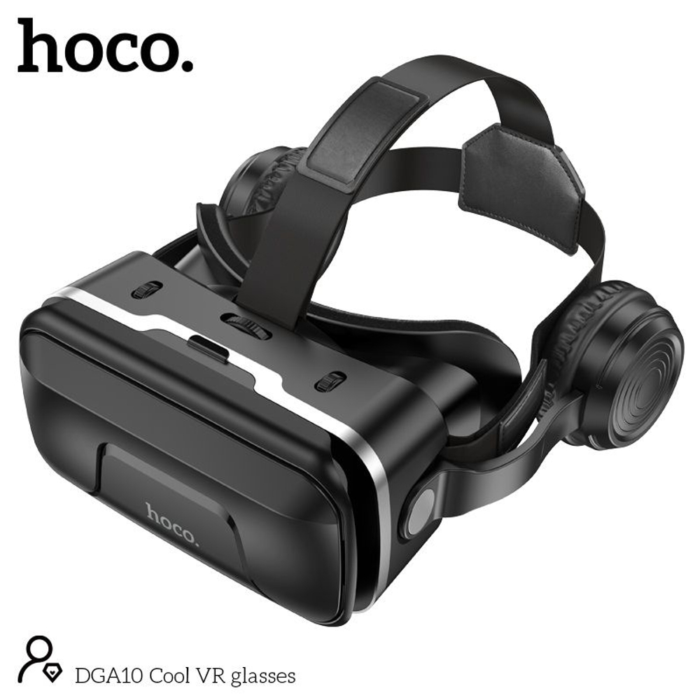 VR очки виртуальной реальности для телефона HOCO с встроенными наушниками для игр на смартфоне