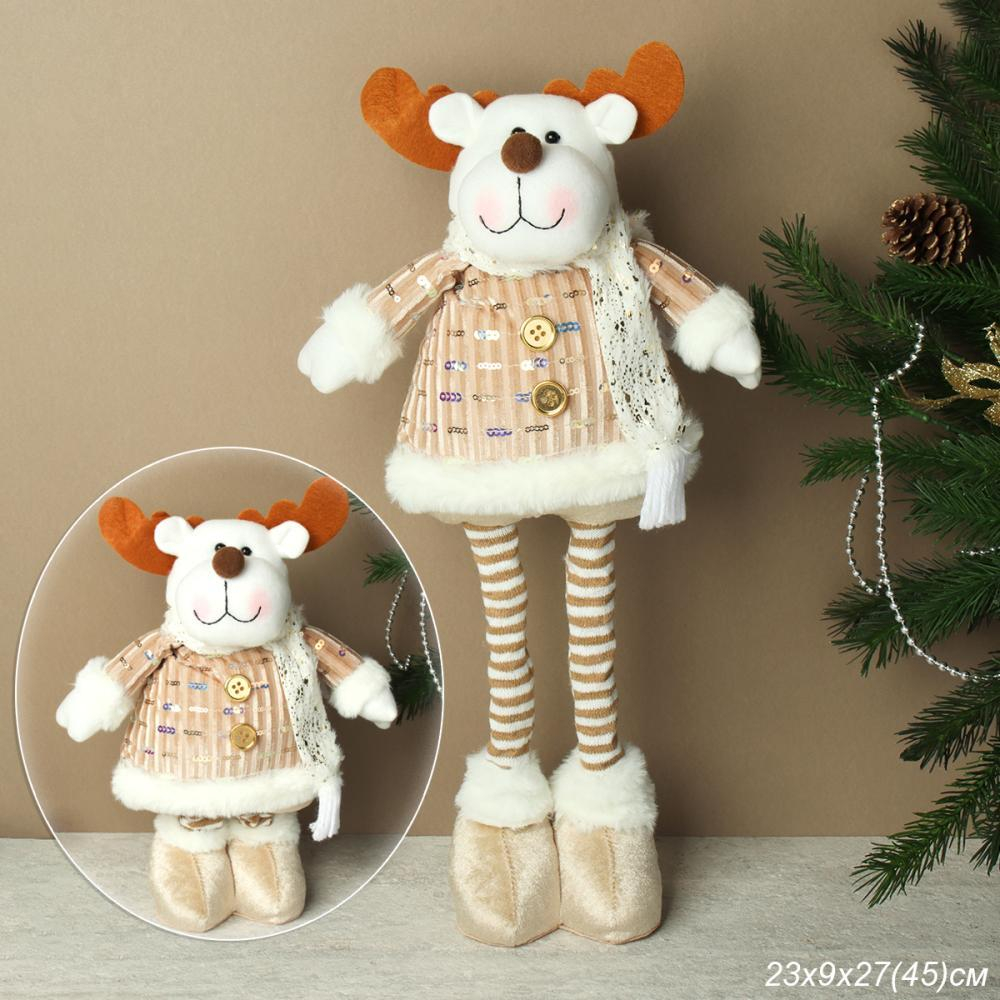 Новогоднее украшение Олень на телескопических ножках 27/45 см / YX-E2652-1 /уп 72/