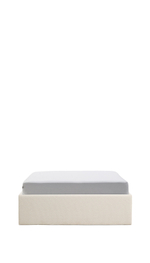 Основание кровати Nelzi из шенилла цвета экрю для матраса 160 x 200 см