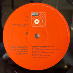 Винтажная виниловая пластинка LP R. Schumann Шуман, Симфония Sinfonie G-moll, Ouverture, Scherzo Und Finale E-dur, Op. 52 (Германия 1973)