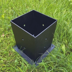 опора бруса 150х150, толщиной 3 мм, окрашенная, коннектор для бруса.