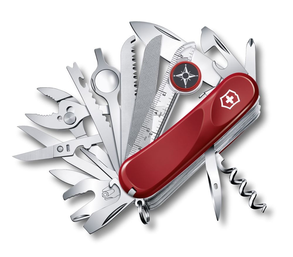 Нож Victorinox Evolution S54, 85 мм, 31 функция, красный