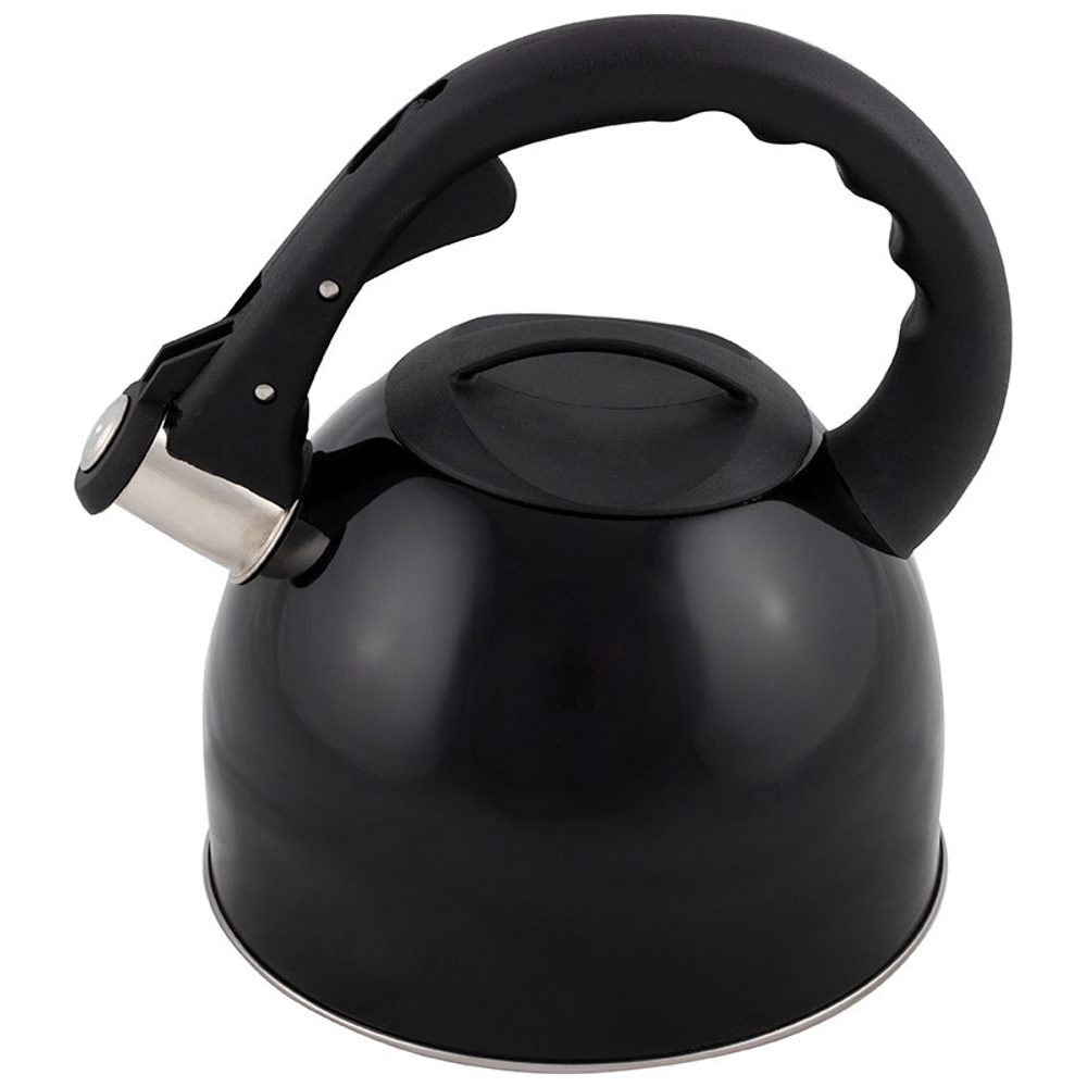 Чайник из нерж. стали Mallony MAL-042-N (2.5л, со свистком, черный)