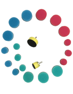 AuTech Комплект - Подложки для кругов к гибкому валу + круги - 20 предметов