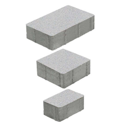 Тротуарная плитка СТАРЫЙ ГОРОД - Стандарт Белый, комплект из 3 видов плит