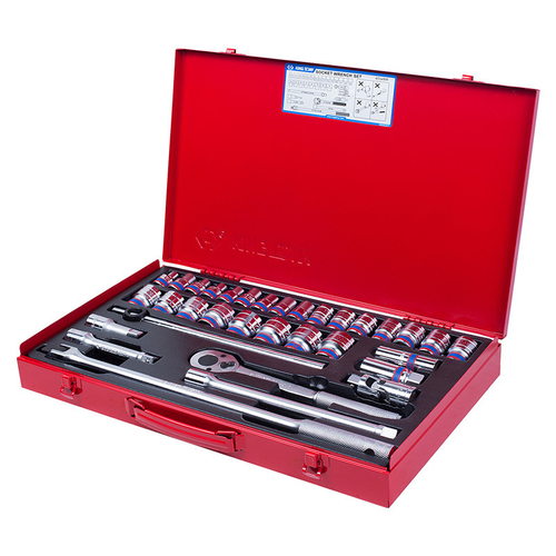 KING TONY (4034MR) Набор торцевых головок с принадлежностями 1/2", 12-гранные, 8-32 мм, 33 предмета