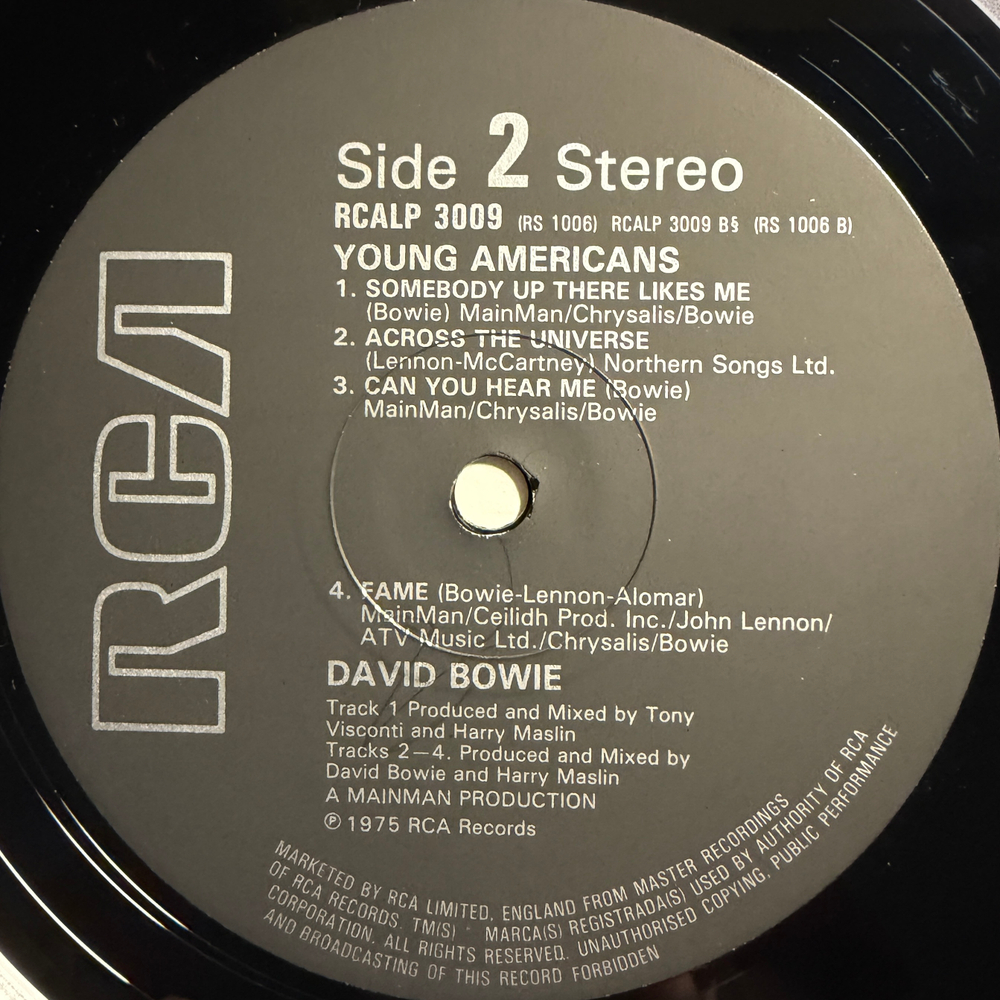 David Bowie ‎– Young Americans (Англия 1981г.)