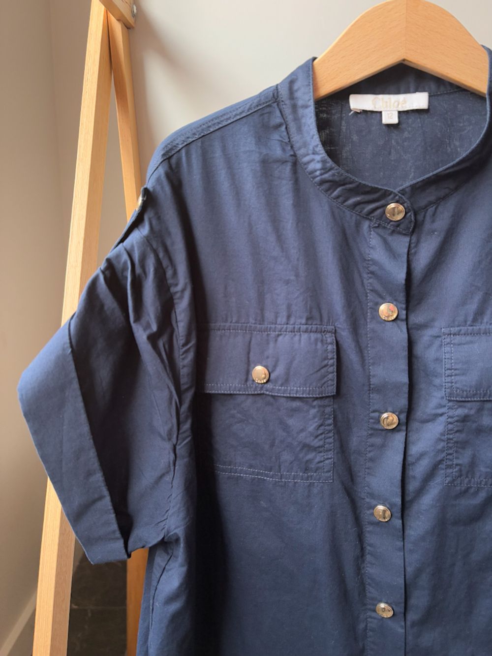 Хлопковое платье-рубашка Chloe, 152