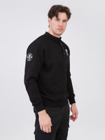 Свитшот-гимнастёрка Варгградъ мужской чёрный "1915" с начёсом