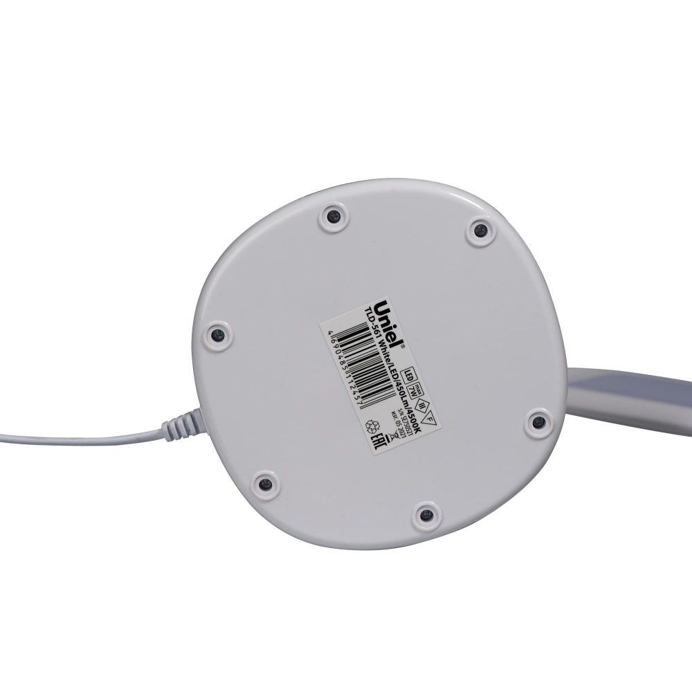 TLD-561 White-LED-450Lm-4500K Светильник настольный. 7W. Механический выключатель. Белый. ТМ Uniel