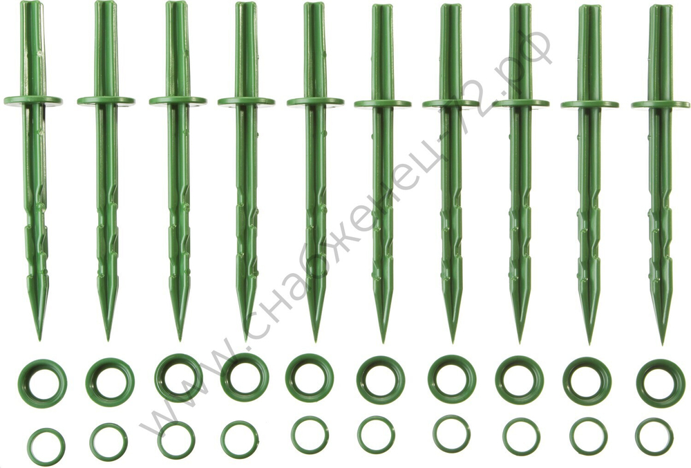 GRINDA 200 мм, зеленые, полипропилен, 10 шт, садовые колышки (422319)