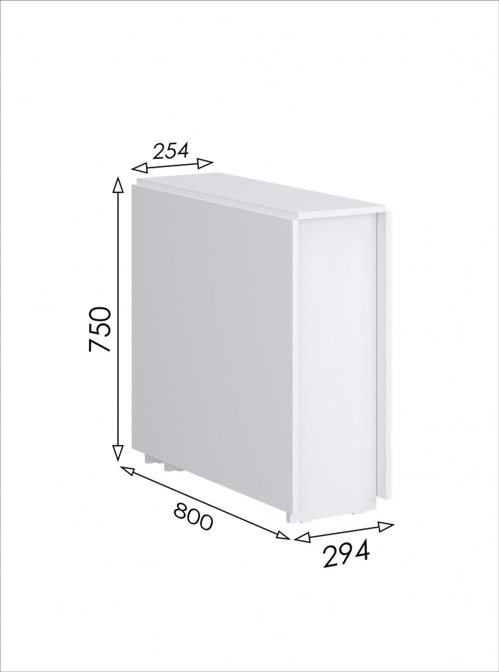 Стол-книжка (белый кроношпан древес.поры), МФ 1+1