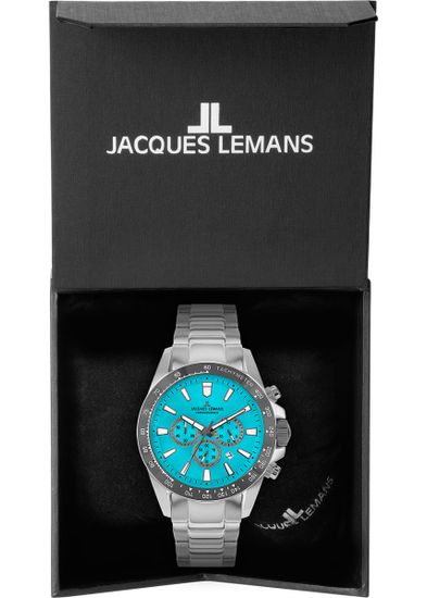Jacques Lemans Liverpool 1-2140K — хронограф с тахиметром в коробке