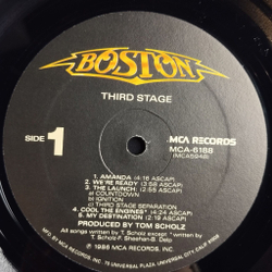 Винтажная виниловая пластинка LP Boston Third Stage (USA 1986)