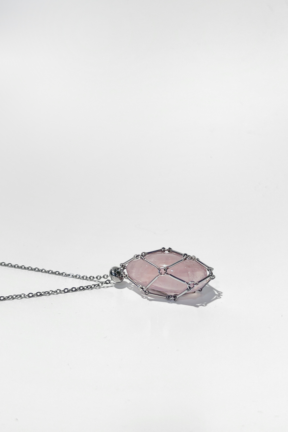 Авоська-подвеска для кристаллов серебристая M