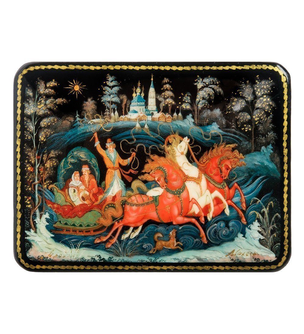 ШК-19/ 3-A Шкатулка в технике декупаж «Тройка» (10х8х3,5)