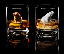 Подарочный набор. Бокалы для виски "Два друга" в футляре из ореха. Новая коллекция.