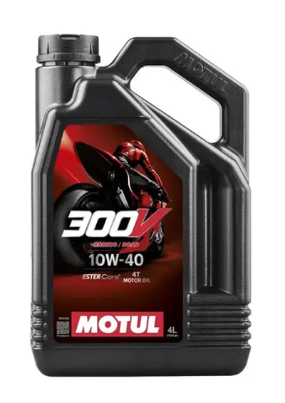 Моторное масло синтетическое MOTUL 300V FL ROAD RACING 4T 10W40, 4л