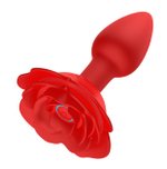 Анальный вибростимулятор Secwell роза, красный, с пультом ДУ