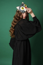 Платье с объемным рукавом, "Карнавальная ночь"