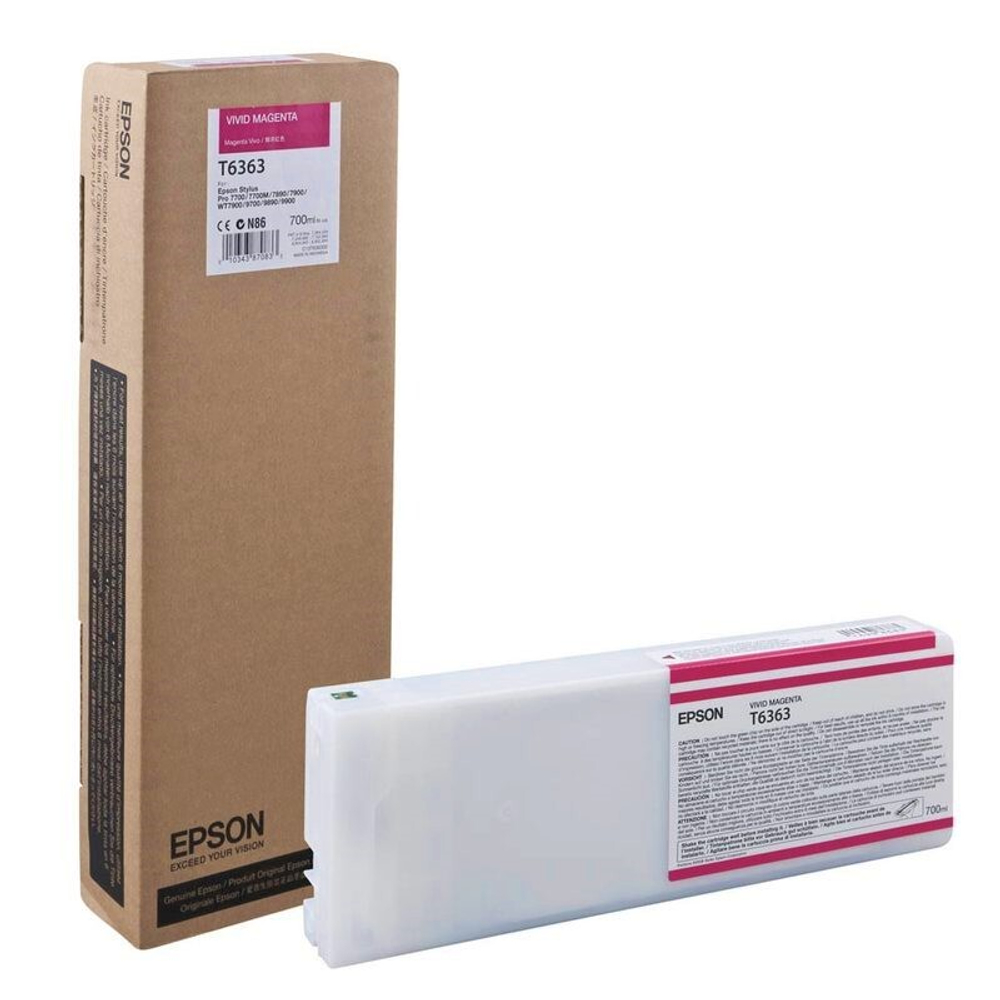 Картридж EPSON C13T636300 (T6363) для Stylus Pro 7700/7890/7900/9700/9890/9900 пурпурный 700мл.