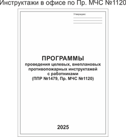 Инструктажи в офисе по Пр. МЧС №1120