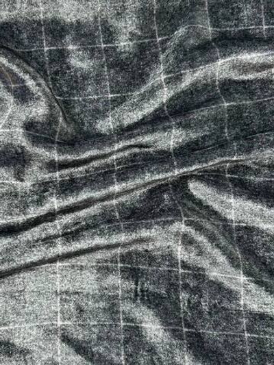 Бархат вискоза Fendi серый в клетку