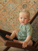 Песочник вязаный из хлопка, Серо-зеленый