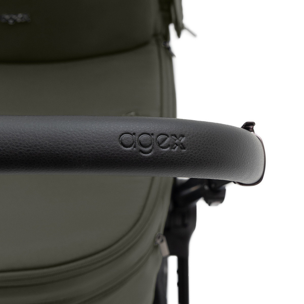 Коляска Agex Prima Pro 3 в 1 с автокреслом i-Safe Grey APF664 Green (Зеленый)