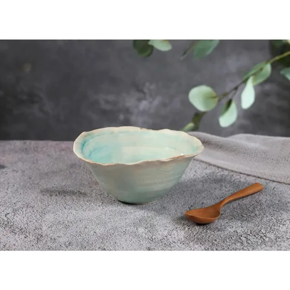 Салатник 450 мл 17*16,5 см h7,5 см Sea Blue Flower Frutti di Mare P.L. [1]