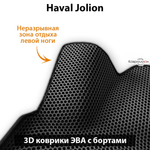 Передние автомобильные коврики ЭВА с бортами для Haval Jolion (21-н.в.)